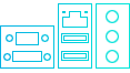 Clipart of rear I/O panel   